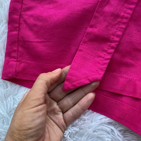 J. CREW • Linen Blend High Rise Front Tie Shorts size 4 - Picture 8 of 16